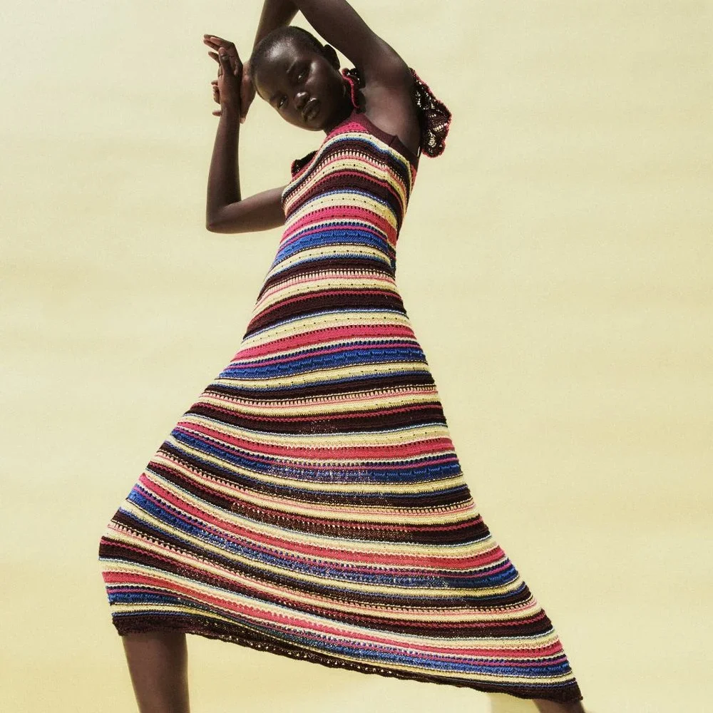 Zara Long Crochet Dress